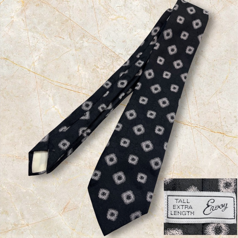Envoy Vintage black and Gray 60” Tie